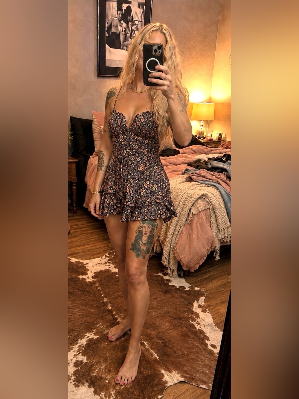 Altar'd State Floral Romper. Size L.